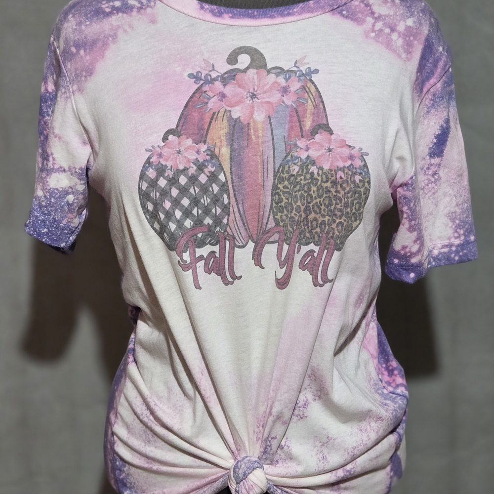 Purple and White Graphic Women's Top